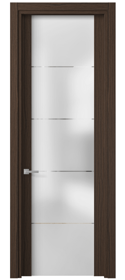 Межкомнатная дверь Planum 4114 Экзотик трюфельный Сатинированное стекло с гравировкой «КВАДРО», триплекс Цена 62399 ₽ | Volhovec