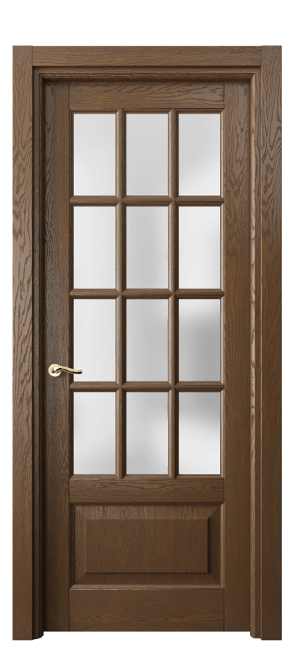 Межкомнатная дверь Лигнум 0728 Дуб королевский брашированный Сатинированное стекло Цена 180600 ₽ | Volhovec