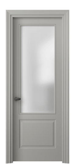 Дверь межкомнатная 8552 МНСР САТ. Цвет Матовый нейтральный серый. Материал Гладкая эмаль. Коллекция Esse. Картинка.