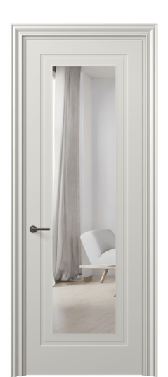 Межкомнатная дверь 8403 МТСР Зеркало с одной стороны. Цвет Матовый тёплый серый. Материал Гладкая эмаль. Коллекция Mascot. Фото. Дверь межкомнатная 8403 МТСР Зеркало с одной стороны. Цвет Матовый тёплый серый. Материал Гладкая эмаль. Коллекция Mascot. Картинка.