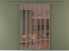 Перегородка Формато вдоль стены 2 створки