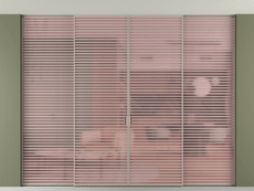 Перегородка Formato внутри проёма скрытое крепление в потолок 4 створки