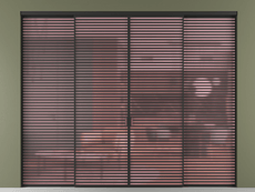 Перегородка Formato внутри проёма 4 створки