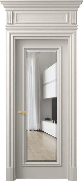 Дверь межкомнатная 7300 БОС ПРОЗ Ф. Цвет Бук облачный серый. Материал Массив бука эмаль. Коллекция Antique. Картинка.